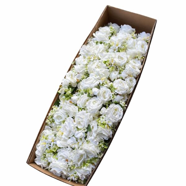 Kytica ruža s pvc doplnkom white – Obrázok 2