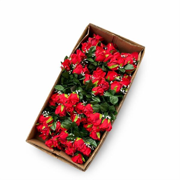 kytica ruža puk s gypso x10 red – Obrázok 2
