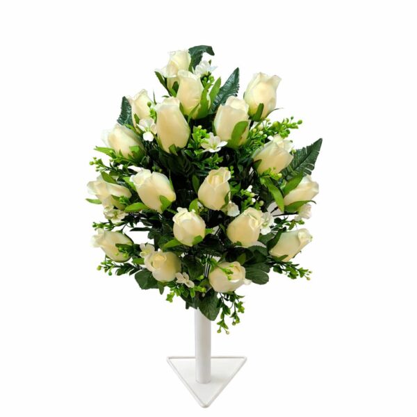 kytica ruža puk,PVC gypsa x18 white