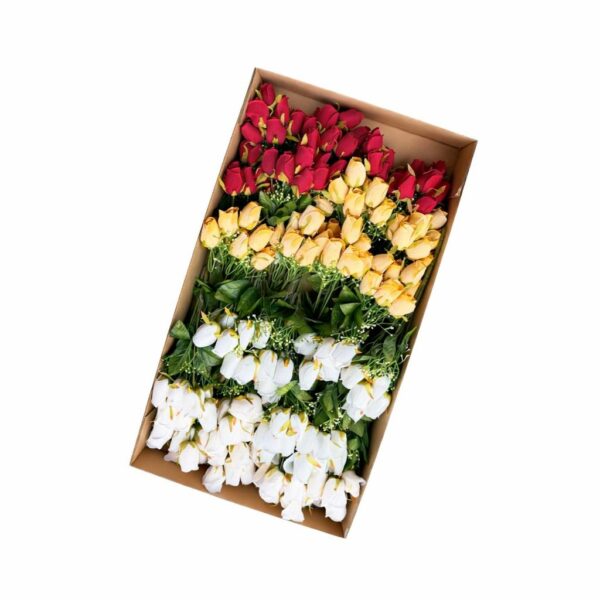 Kytica ruža puk x10 s pvc gypsou mix – Obrázok 2