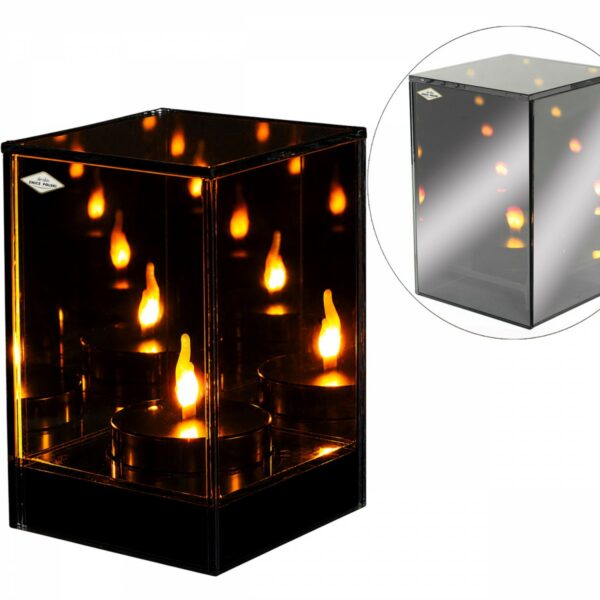 3D štvorec zrkadlový LED