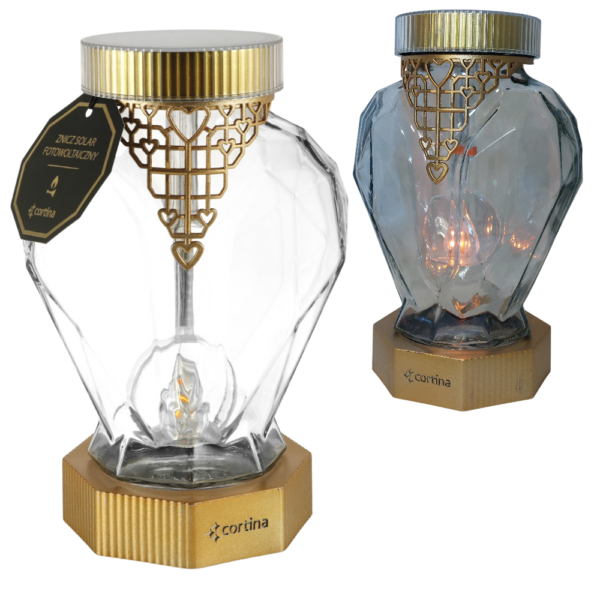 Solárny kahanec Srdce Gold